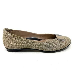 Beautifeel Women's Tabitha Poudre Fine Linen Print Suede flats